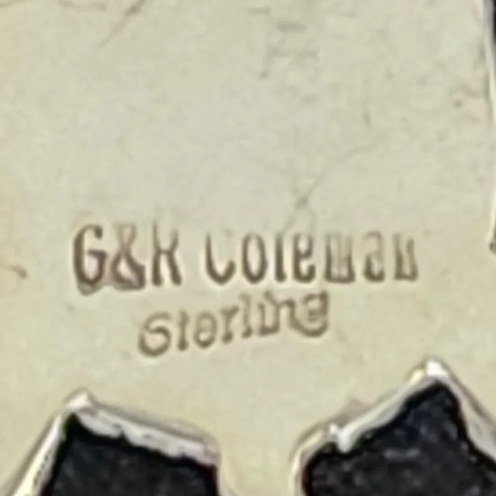 Vintage Silver & Turquoise Turtle Pendant - Picture 4 of 4